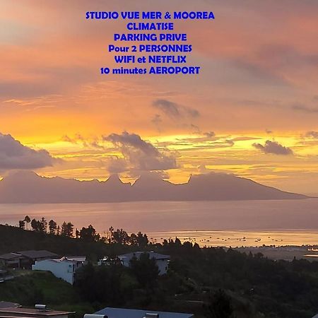 Studio Vaimiti Pour 2 Personnes Vue Mer Et Moorea Faaa Exteriör bild